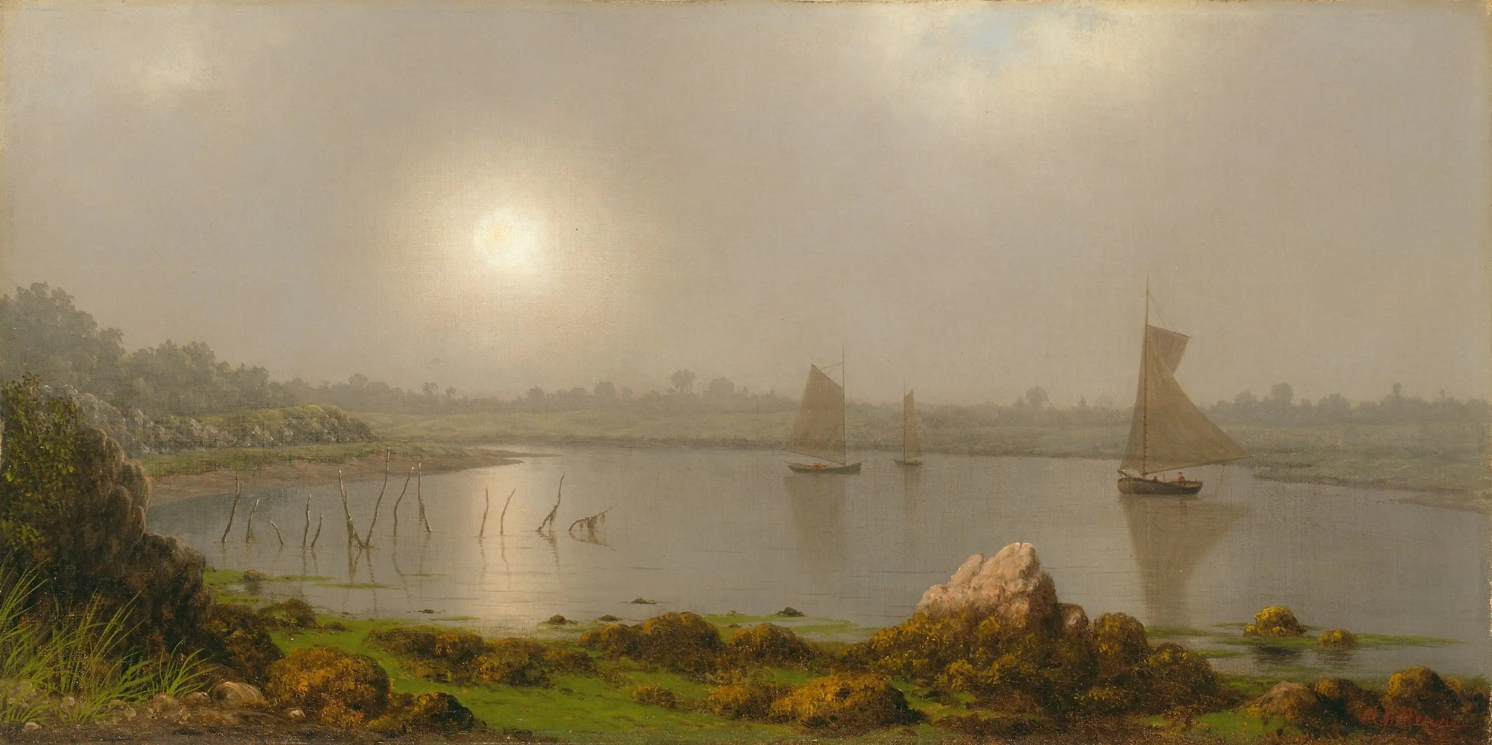 Port de York, côte du Maine - Martin Johnson Heade image 1 copie de tableau peinte à la main