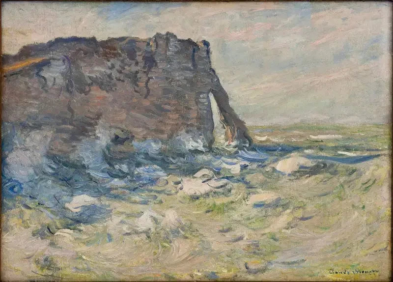 หน้าผาและประตูท้ายน้ําในสภาพอากาศเลวร้าย W820 - Claude Monet