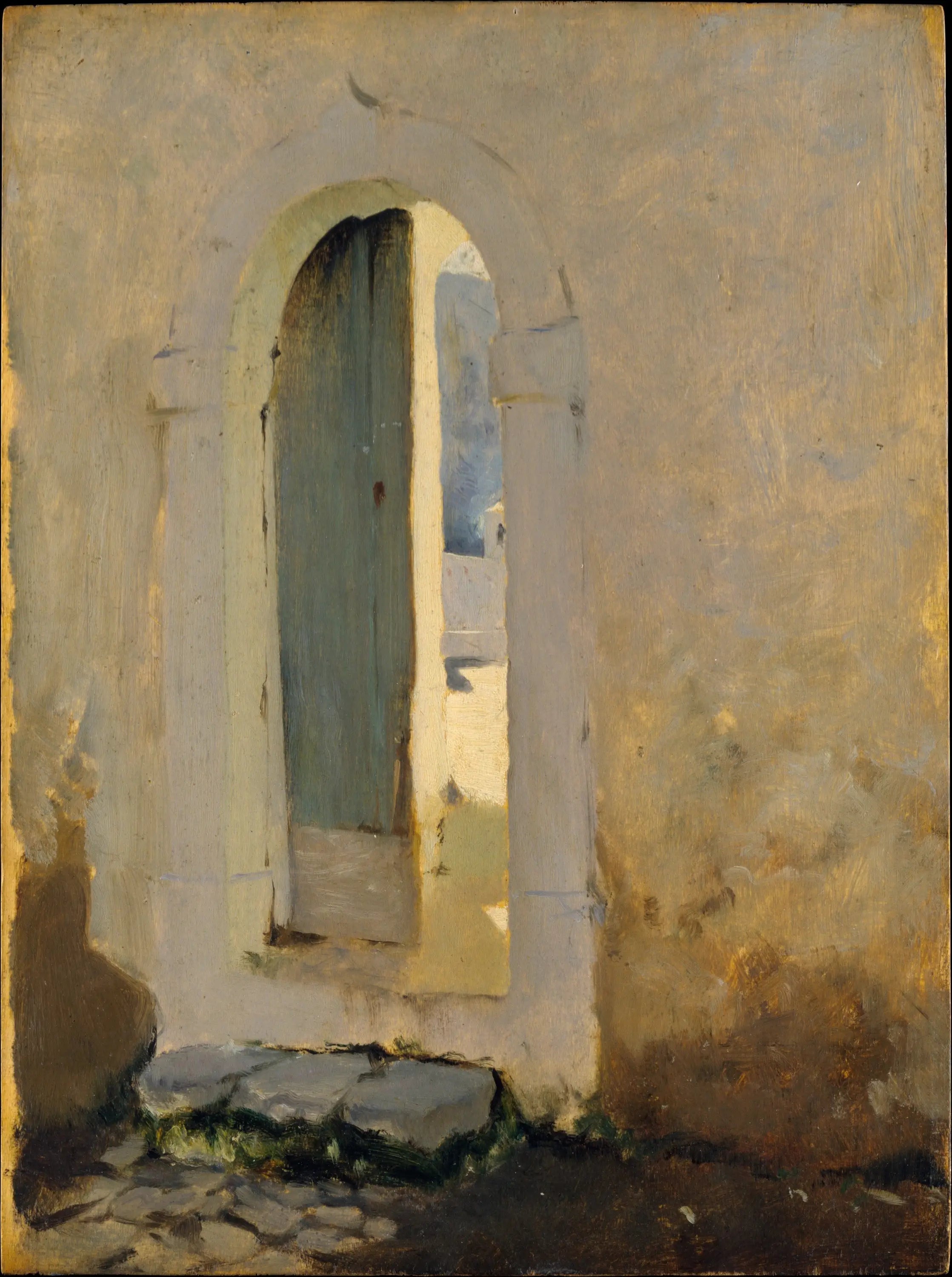Porte ouverte, Maroc - John Singer Sargent image 1 reproduction de peinture à l’huile