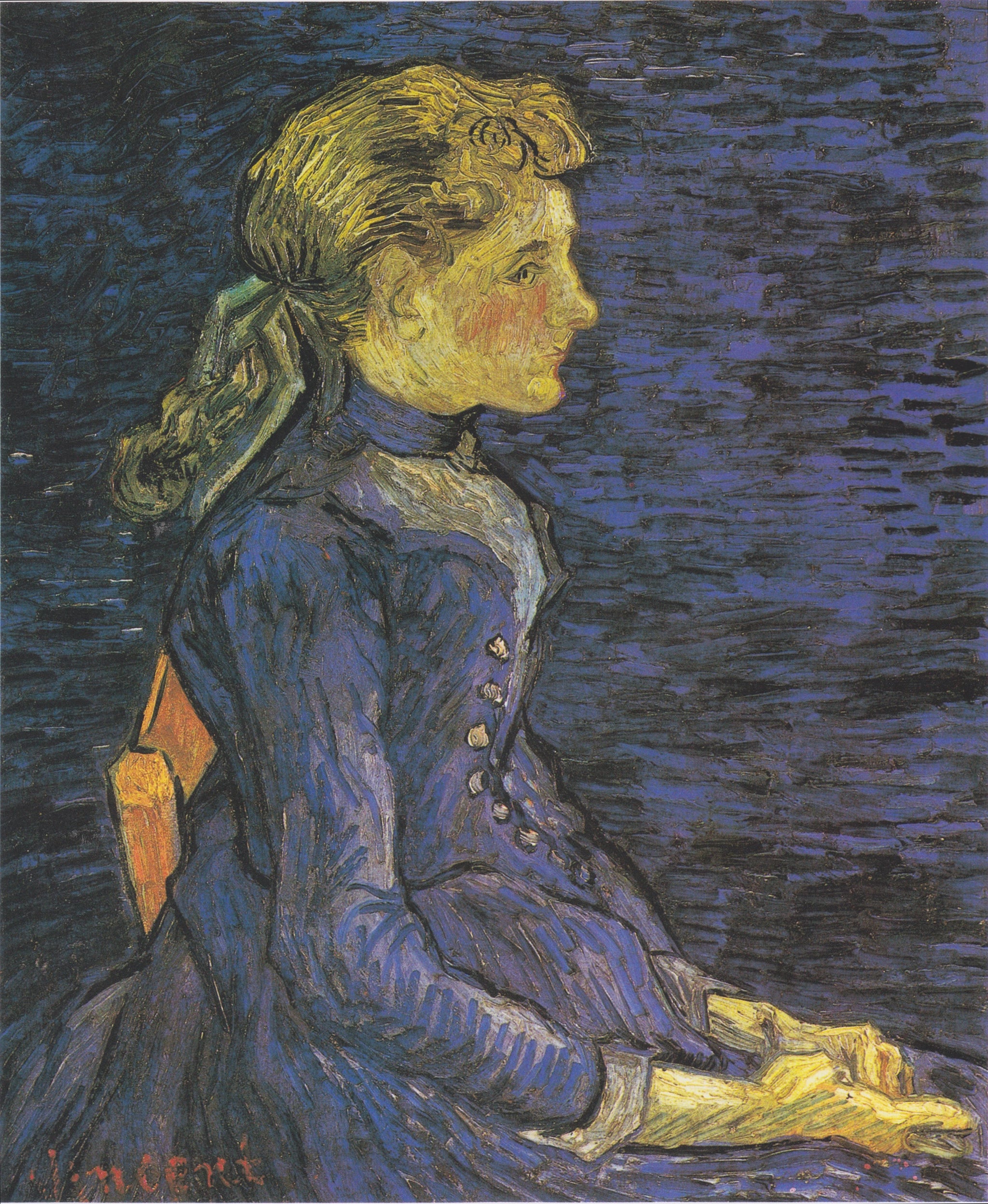 Portrait d’Adeline Ravoux de Vincent van Gogh, première version F768 JH2035
