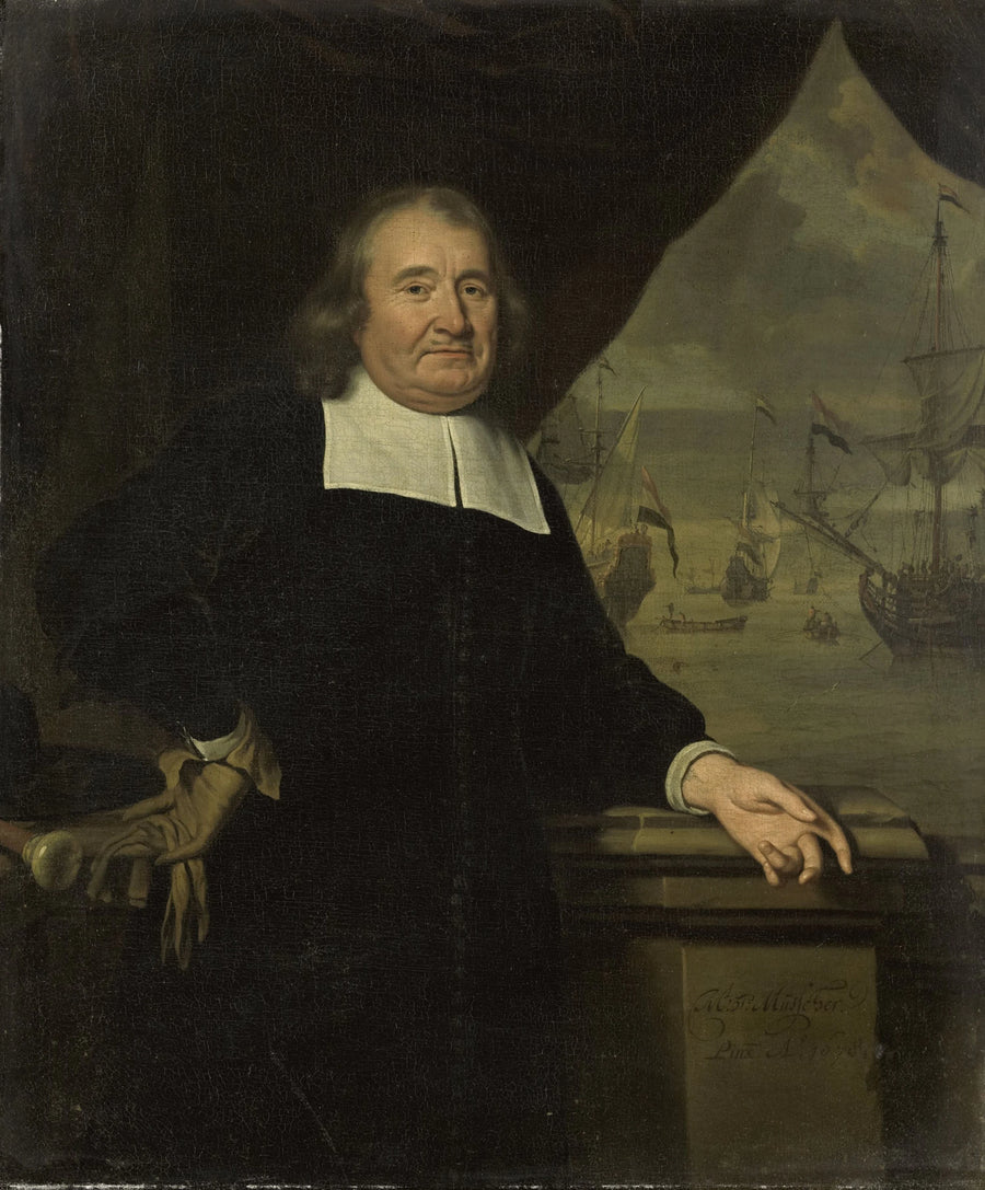 Portrait d'un capitaine ou d'un armateur - Michiel van Musscher