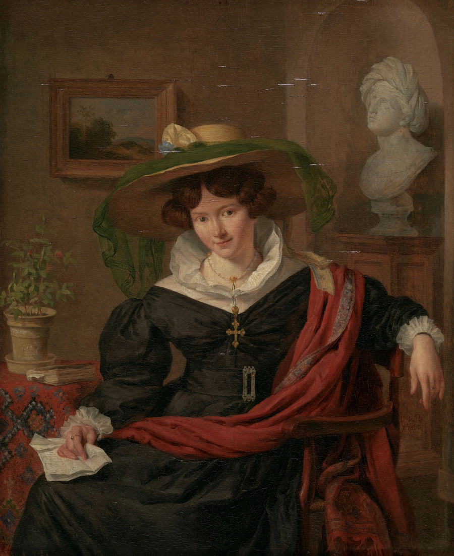 Portrait de Carolina Frederica Kerst, épouse de Louis Royer - Charles Van Beveren