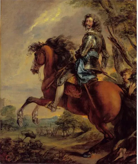 Portrait d'Albert de Ligne, prince van Arenberg, à cheval - Thomas Gainsborough image 1 tableau peint à l’huile sur toile