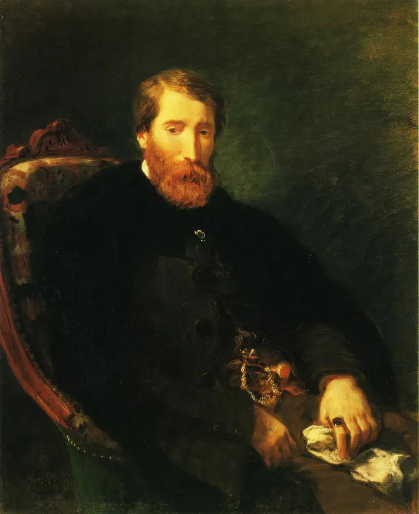 Reproduction du tableau « Portrait d'Alfred Bruyas - Eugène Delacroix » par Alpha Reproduction en peinture à l’huile