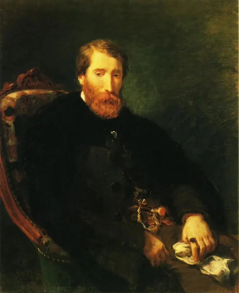 Portrait d'Alfred Bruyas - Eugène Delacroix image 1 copie de tableau peinte à la main
