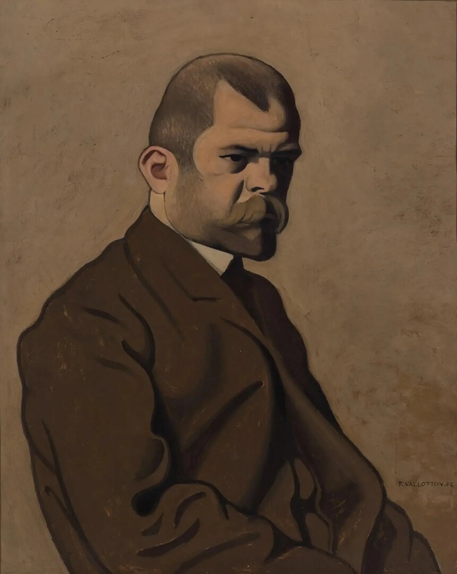 Portrait d'Ambroise Vollard - Félix Vallotton image 1 tableau peint à l’huile sur toile