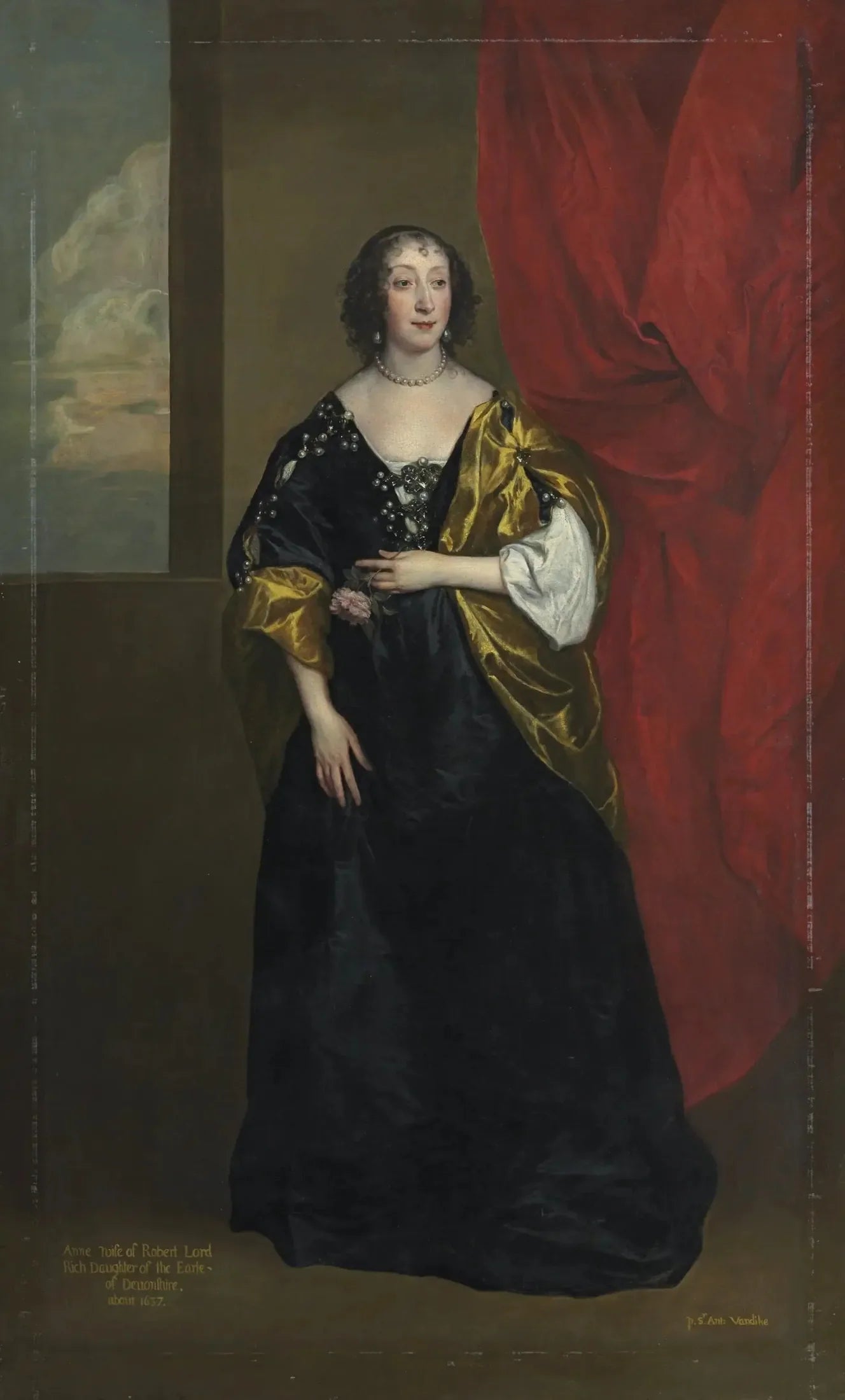 Portrait d'Anne Cavendish, Lady Rich (1612-1638) - Antoine van Dyck image 1 reproduction réalisée par Alpha Reproduction