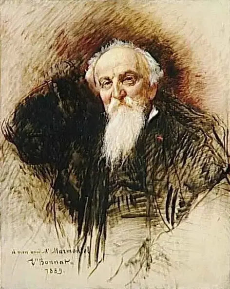 ภาพเหมือนของอองโตนี่ ฟรองซัวส์ มาร์มงแตล (1816-1898), นักเปียโน คอมพิวเตอร์ และนักดนตรีวิทยาชาวฝรั่งเศส - เลออน บอนนัต