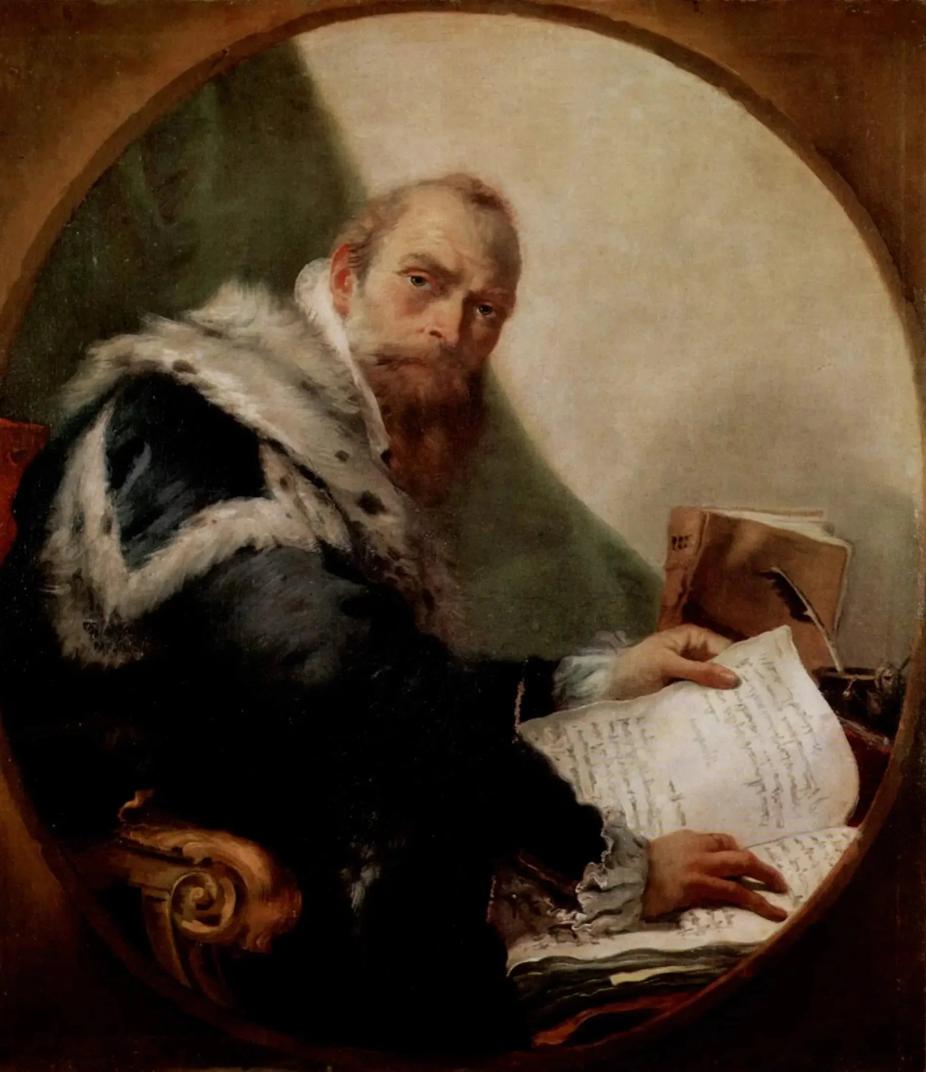 Portrait d'Antonio Riccobono - Giovanni Battista Tiepolo image 1 reproduction artisanale de tableau