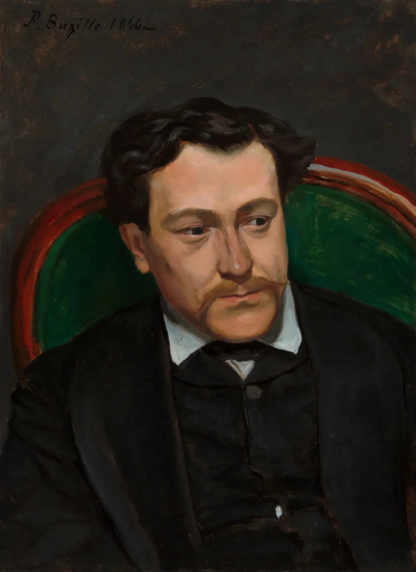 Portrait d'Édouard Blau - Frédéric Bazille image 1 tableau peint à l’huile sur toile