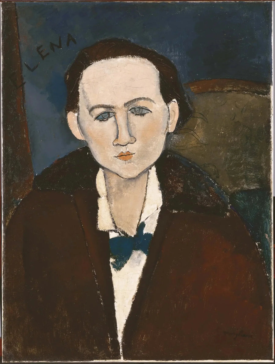 โป๊ Portrait ของ Elena Pavlowski - Amedeo Modigliani