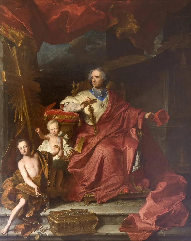 ภาพเหมือนของ Emmanuel Théodose de la Tour d'Auvergne, การ์ดินัลแห่ง Bouillon - Hyacinthe Rigaud