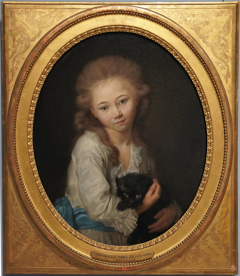ภาพเหมือนจิตวิญญาณของ Baculard d'Arnaud กับแมว - Jean-Baptiste Greuze