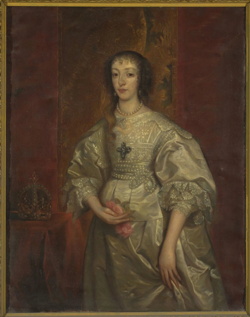 ภาพเหมือนของ Henriette Marie (1609-1699), พระราชินีแห่งอังกฤษ - อองตวน ฟาน ดิก