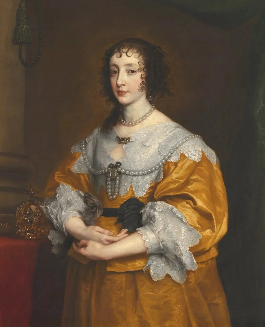 ภาพเหมือนของ Henriette-Marie แห่งฝรั่งเศส, พระราชินีแห่งอังกฤษ, สก็อตแลนด์ และไอร์แลนด์ - อองตวน ฟาน ดิก