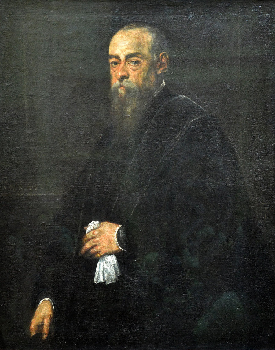 ภาพเหมือนชายชรากำลังถือผ้าเช็ดหน้า - จาค็อป โ Tintoretto