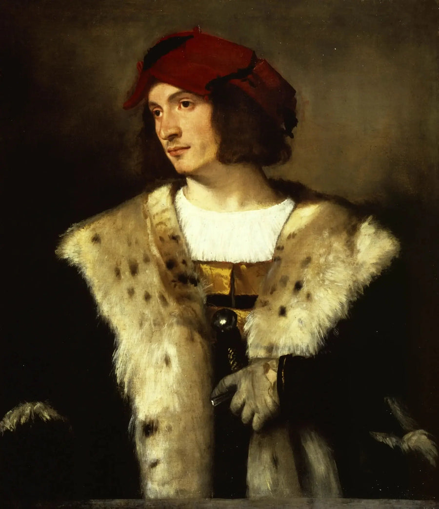 ภาพเหมือนชายสวมหมวกสีแดง - Titian