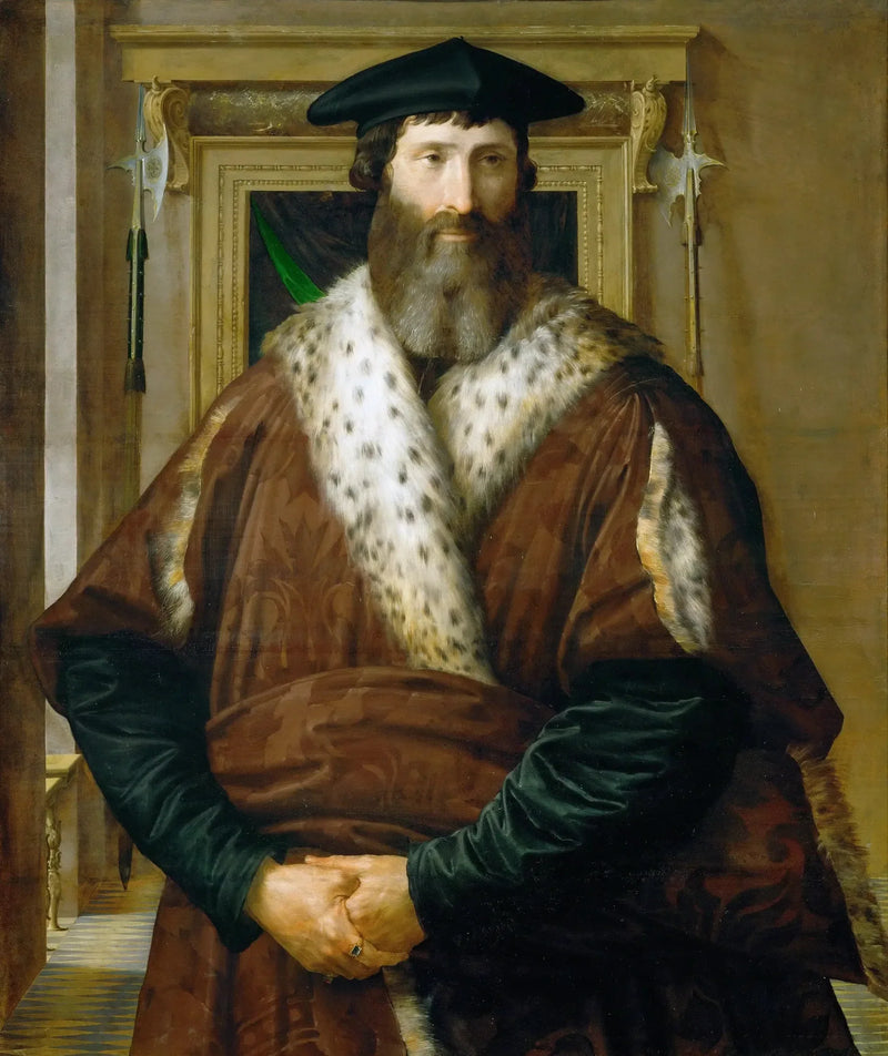 ภาพเหมือนชาย (Condottiere Malatesta Baglioni?) - Parmigianino