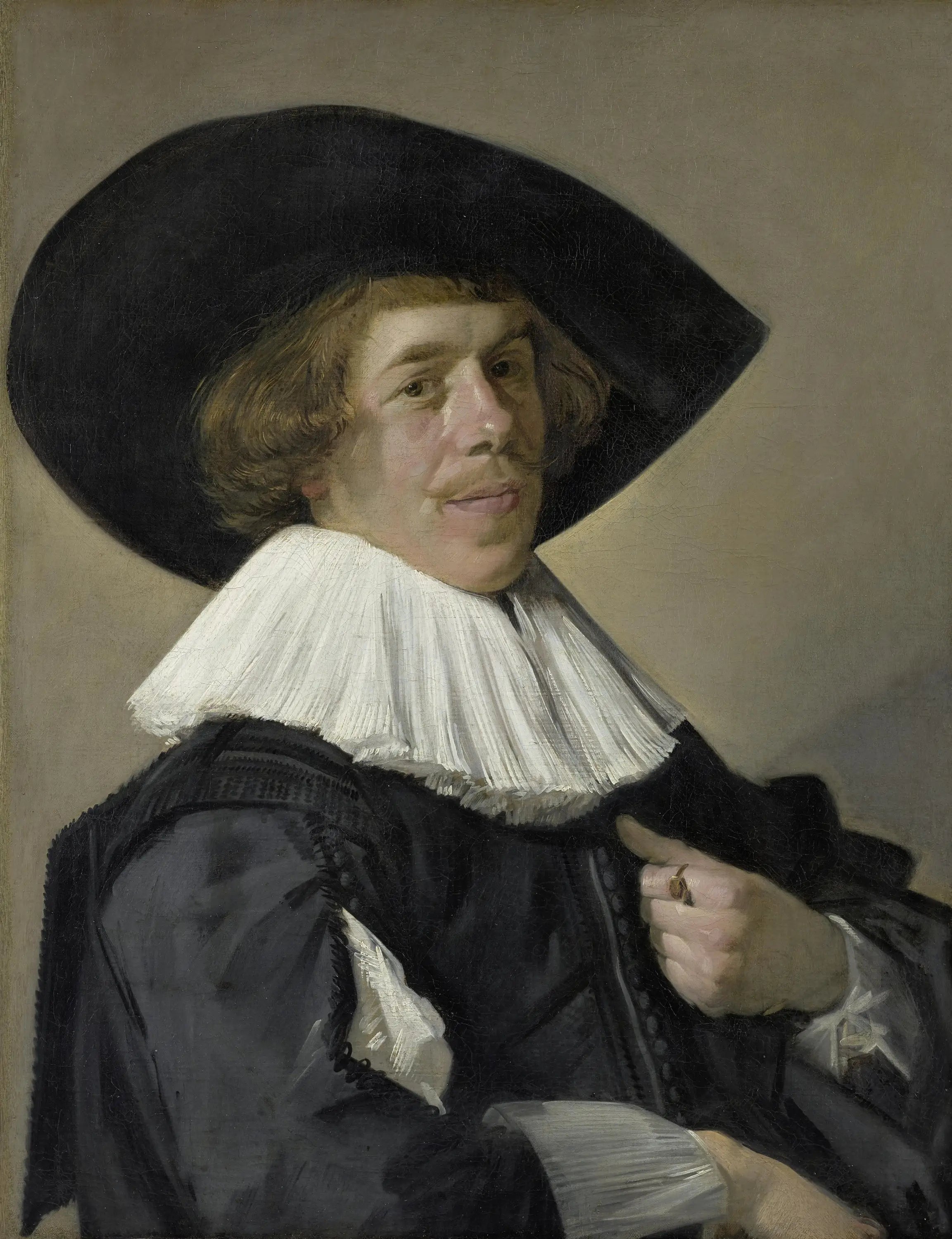Portrait d'homme - Frans Hals image 1 reproduction de peinture à l’huile