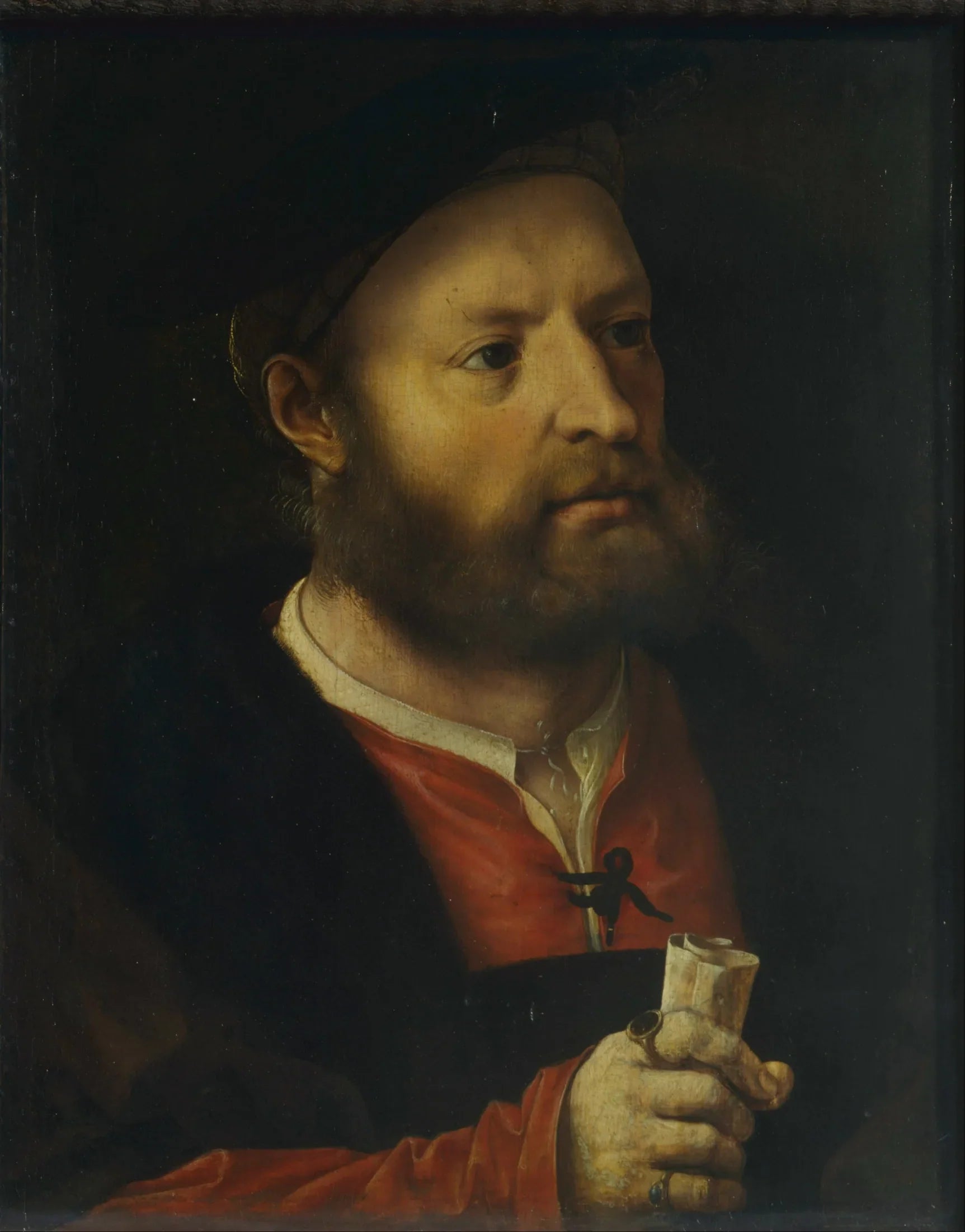 Portrait d'homme, peut-être de l'humaniste et historien portugais Damião de Góis - Jan Gossaert image 1 reproduction de peinture à l’huile