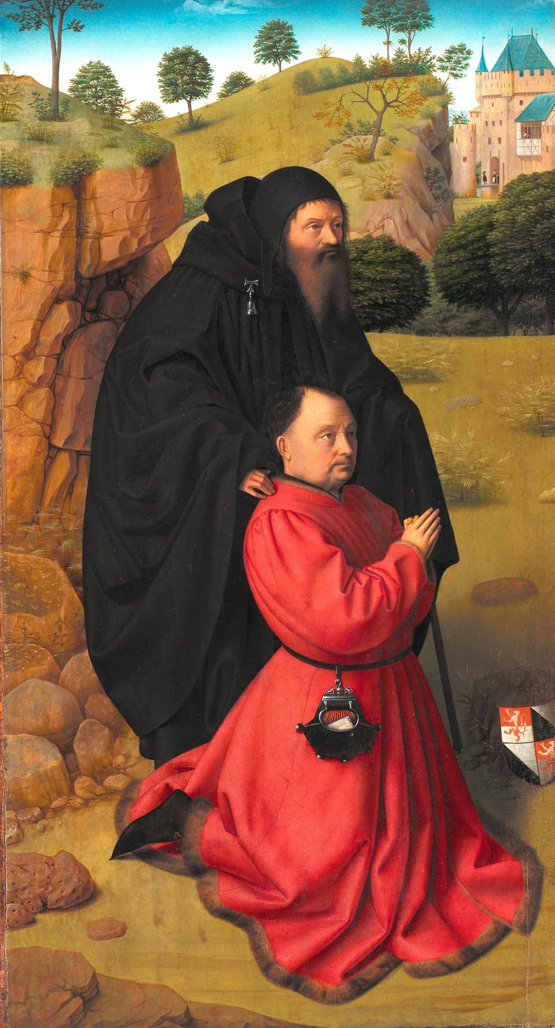 ภาพเหมือนของผู้บริจาคที่นำเสนอโดยนักบุญอันโตนี - Petrus Christus