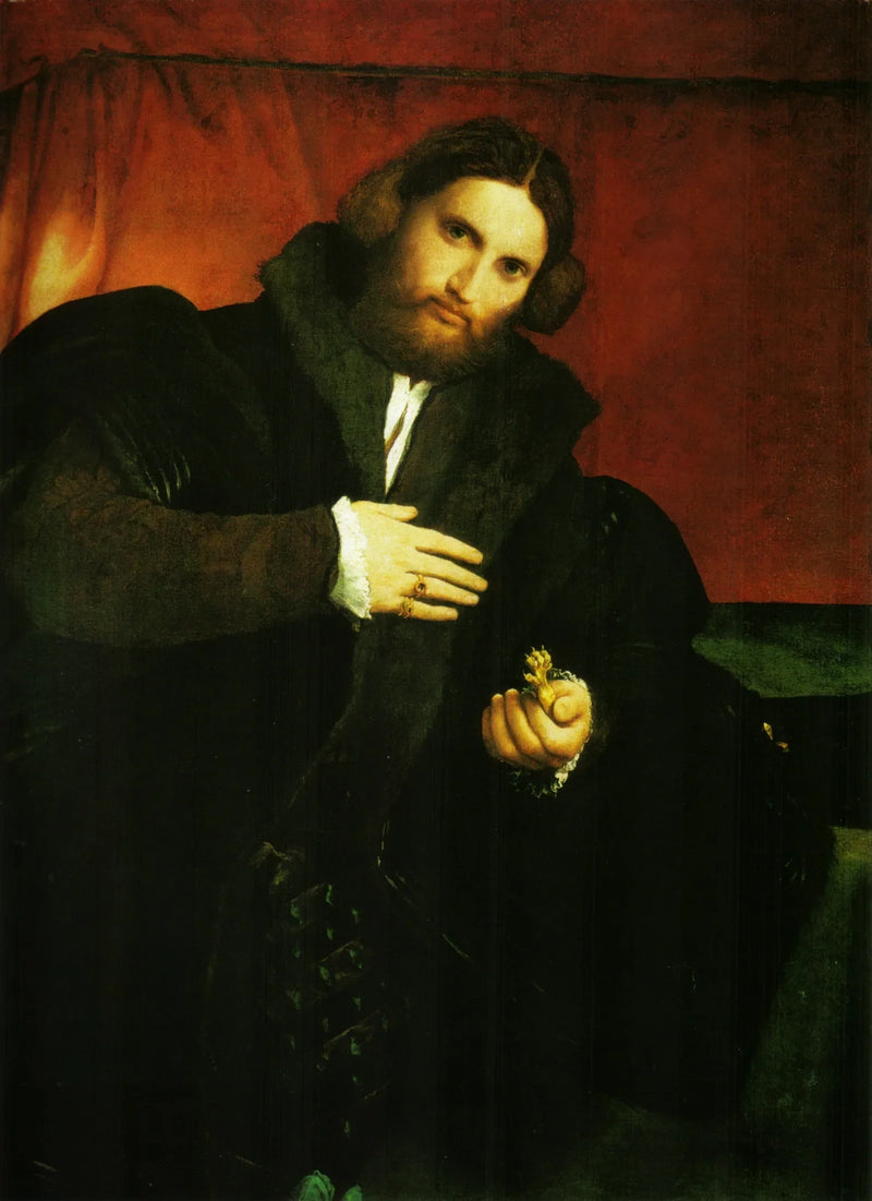 ภาพเหมือนของสุภาพบุรุษกับเท้าสิงโต - Lorenzo Lotto
