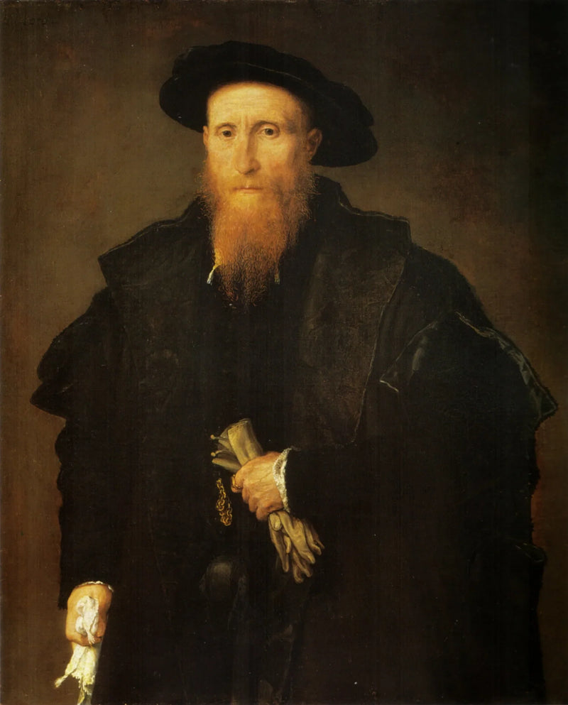 ภาพเหมือนของสุภาพบุรุษพร้อมถุงมือ - Lorenzo Lotto