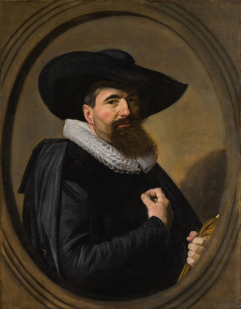 ภาพเหมือนของชายคนหนึ่งสวมหมวกและคอเสื้อแบบคอปก - Frans Hals