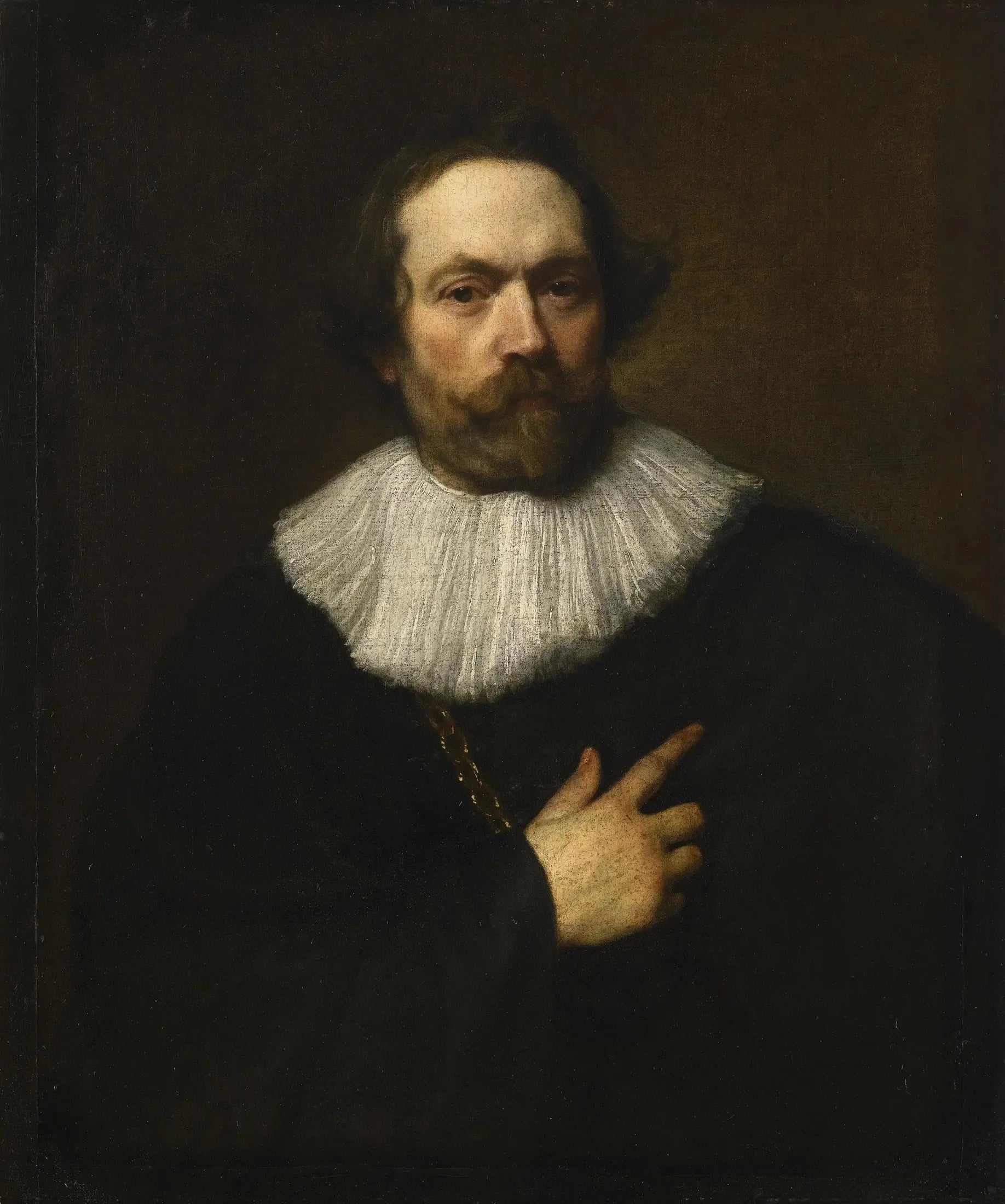 Portrait d'un homme avec une barbe - Antoine van Dyck image 1 reproduction artisanale de tableau