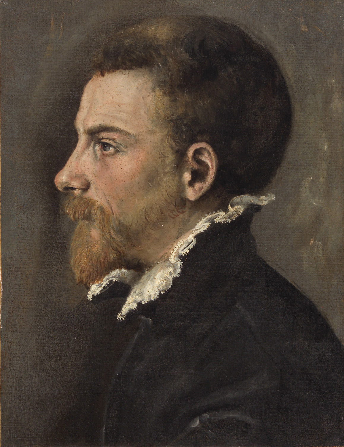 Portrait d'un homme barbu de profil - Annibale Carracci image 1 reproduction de peinture à l’huile