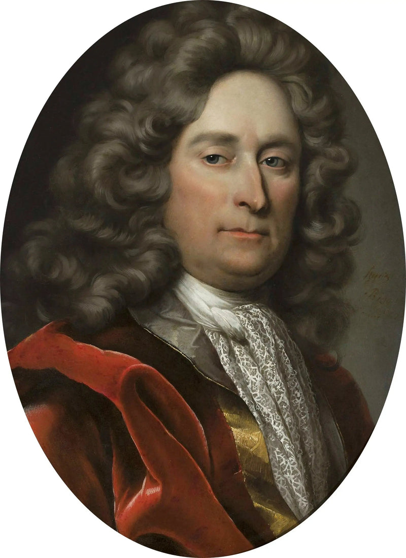 ภาพเหมือนของชายคนหนึ่งในผมปลอมสีเทา - Hyacinthe Rigaud