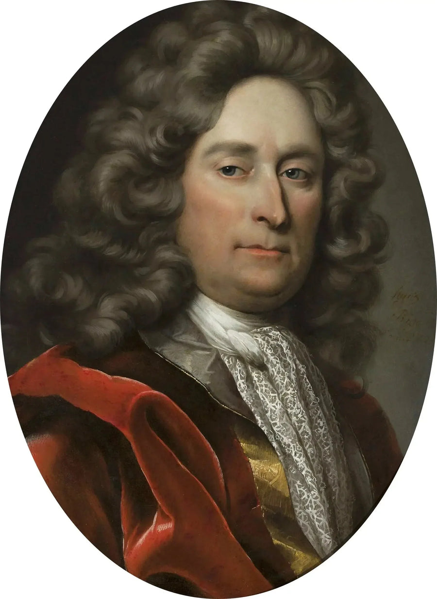 ภาพเหมือนของชายคนหนึ่งในผมปลอมสีเทา - Hyacinthe Rigaud