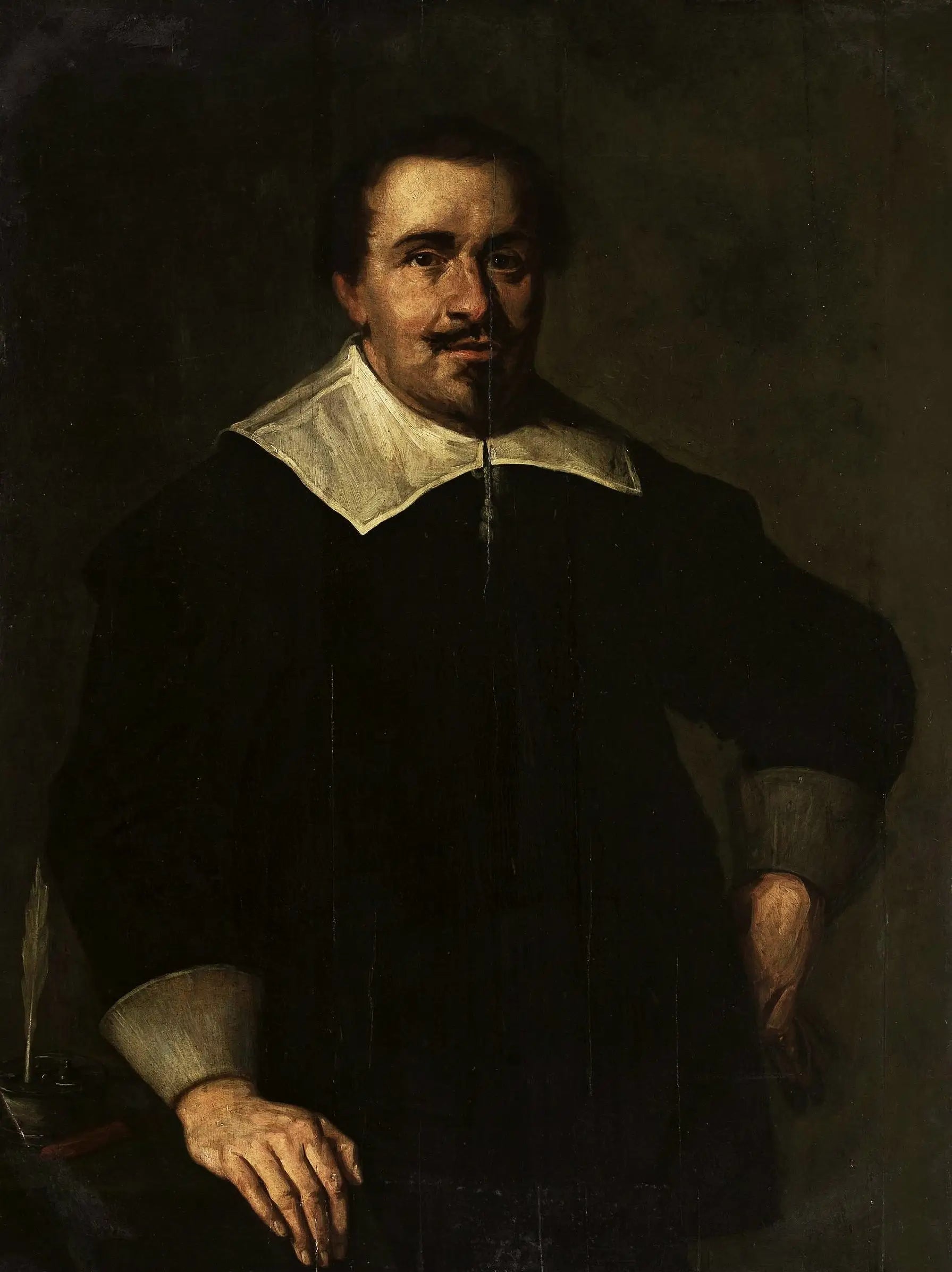 Portrait d’un homme de 39 ans avec un encrier. - Frans Hals - Alpha Reproduction