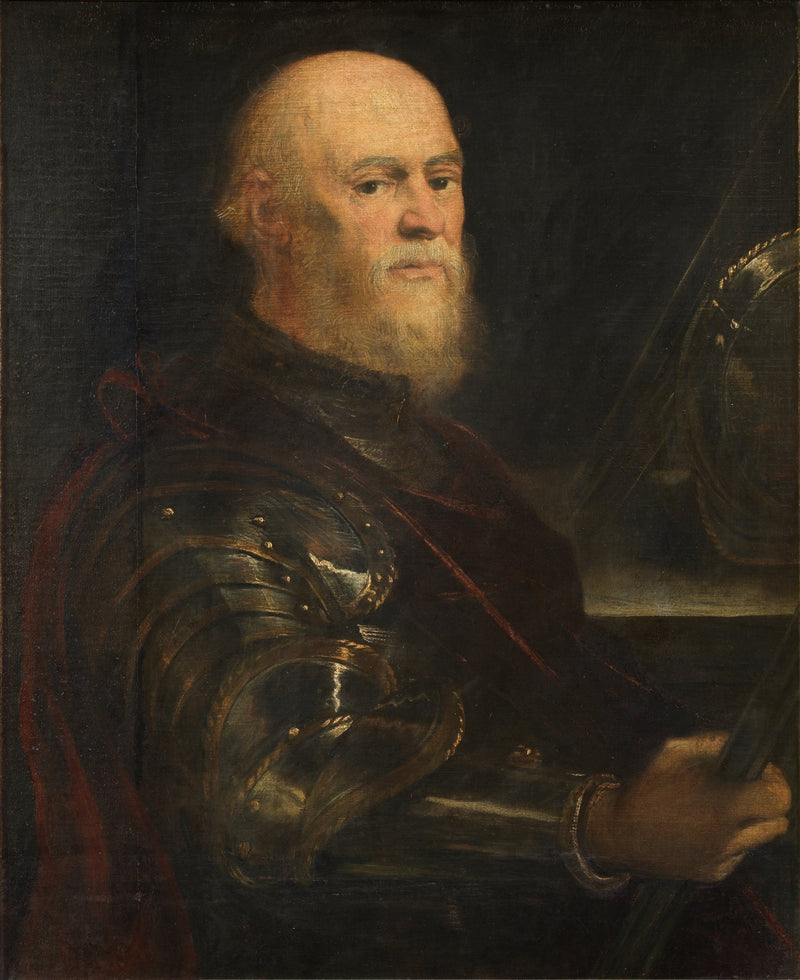 ภาพเหมือนของชายในชุดเกราะถือคฑาสั่งการ ซึ่งน่าจะเป็น Jan Amor Tarnowski - Jacopo Tintoretto