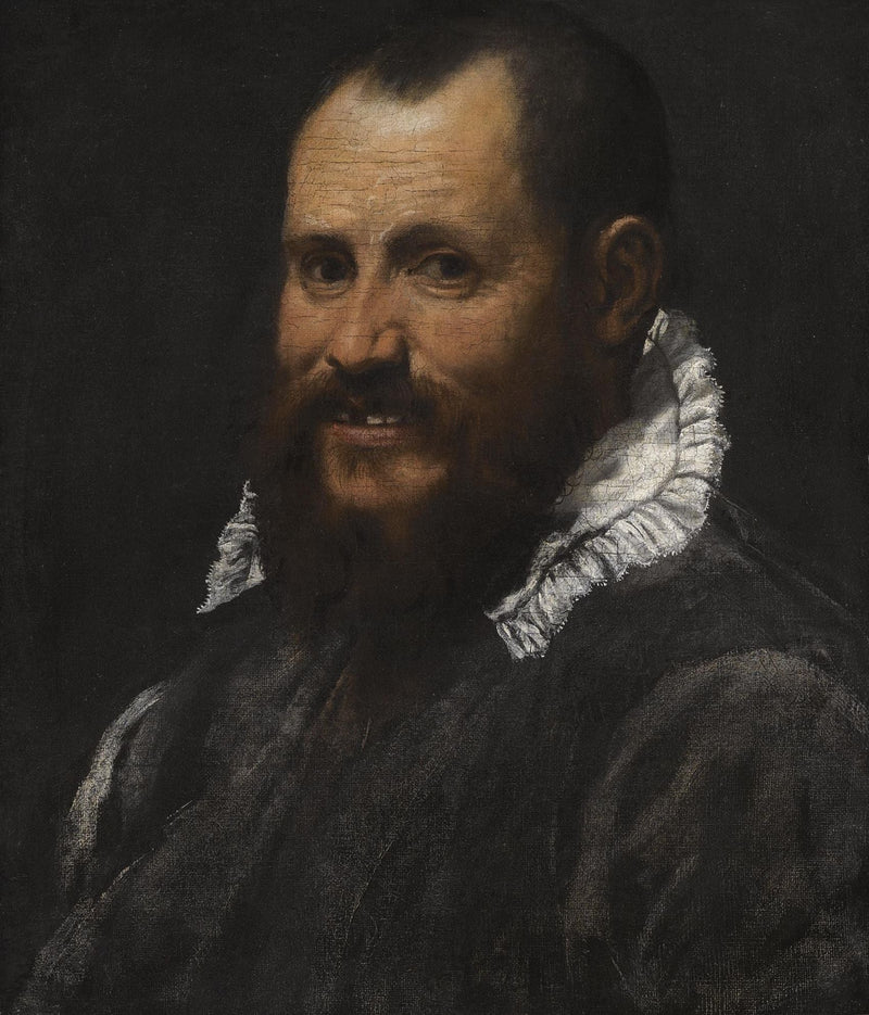 ภาพเหมือนของผู้ชาย ครึ่งตัว ใส่เสื้อคอขาว - Annibale Carracci