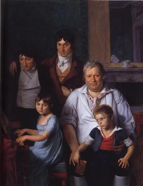 ภาพเหมือนของชายคนหนึ่งและลูกๆ ของเขา - Jacques-Louis David