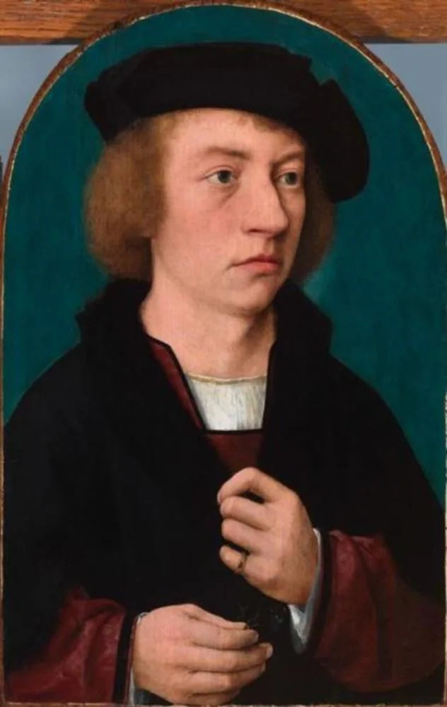 ภาพเหมือนของชายหนุ่มในหมวกดำ - Joos van Cleve