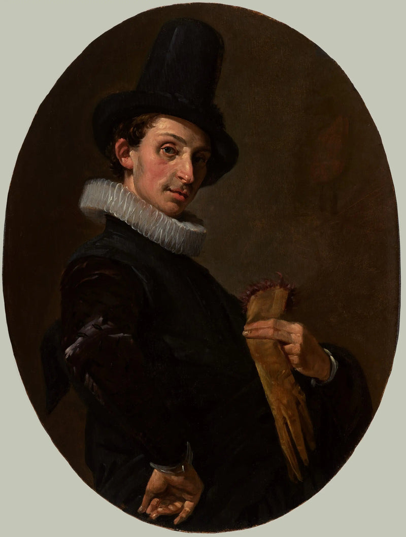 ภาพเหมือนของชายหนุ่มคนหนึ่งใส่ถุงมือ - Frans Hals