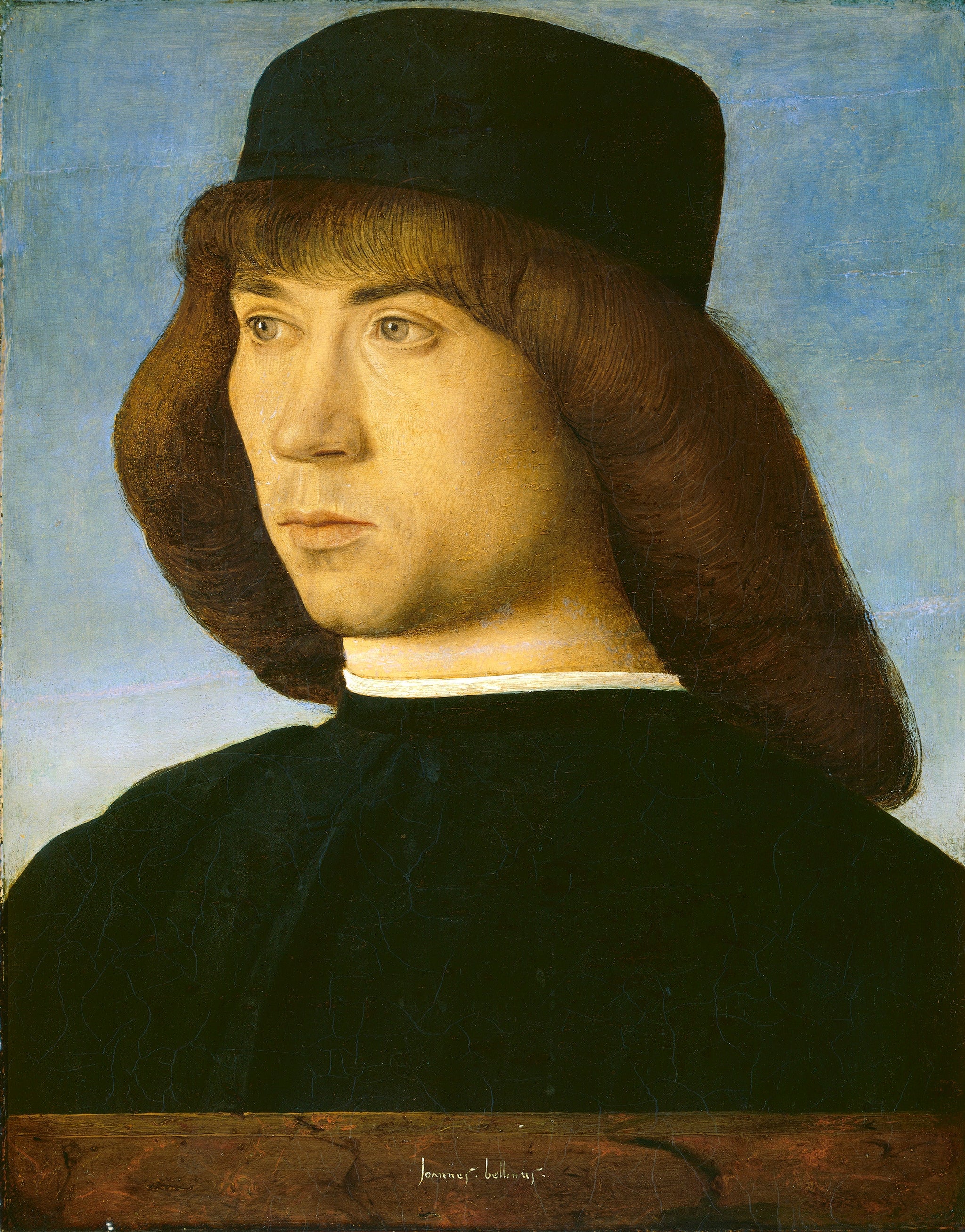 Portrait d'un jeune homme - Giovanni Bellini image 1 copie de tableau peinte à la main