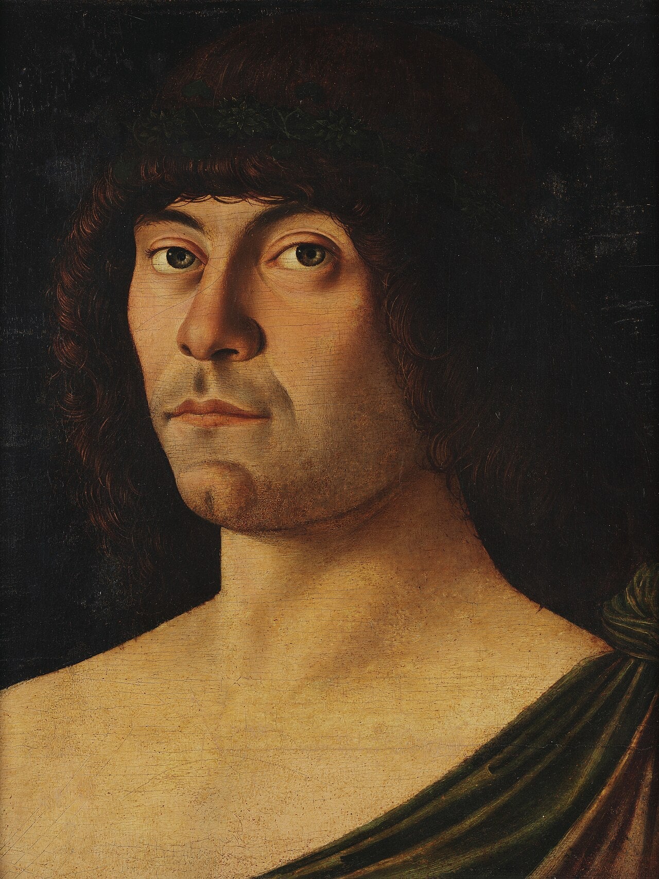 Portrait d'un jeune homme vêtu à l'antique - Giovanni Bellini image 1 reproduction de peinture à l’huile