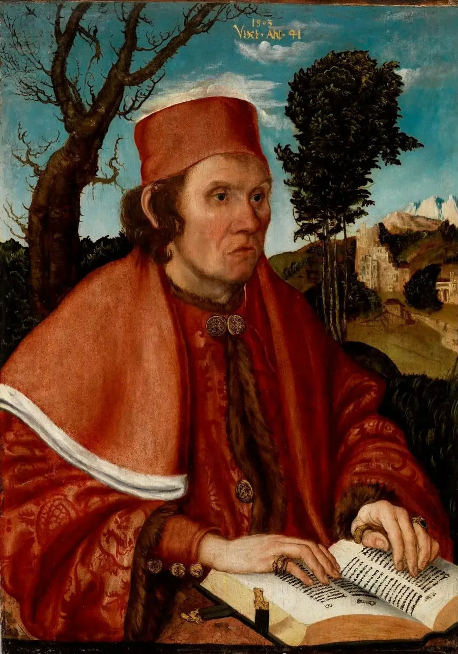 ภาพเหมือนของนักกฎหมาย, อาจเป็น Stephan Reuss, อธิการบดีมหาวิทยาลัยเวียนนา - Lucas Cranach the Elder