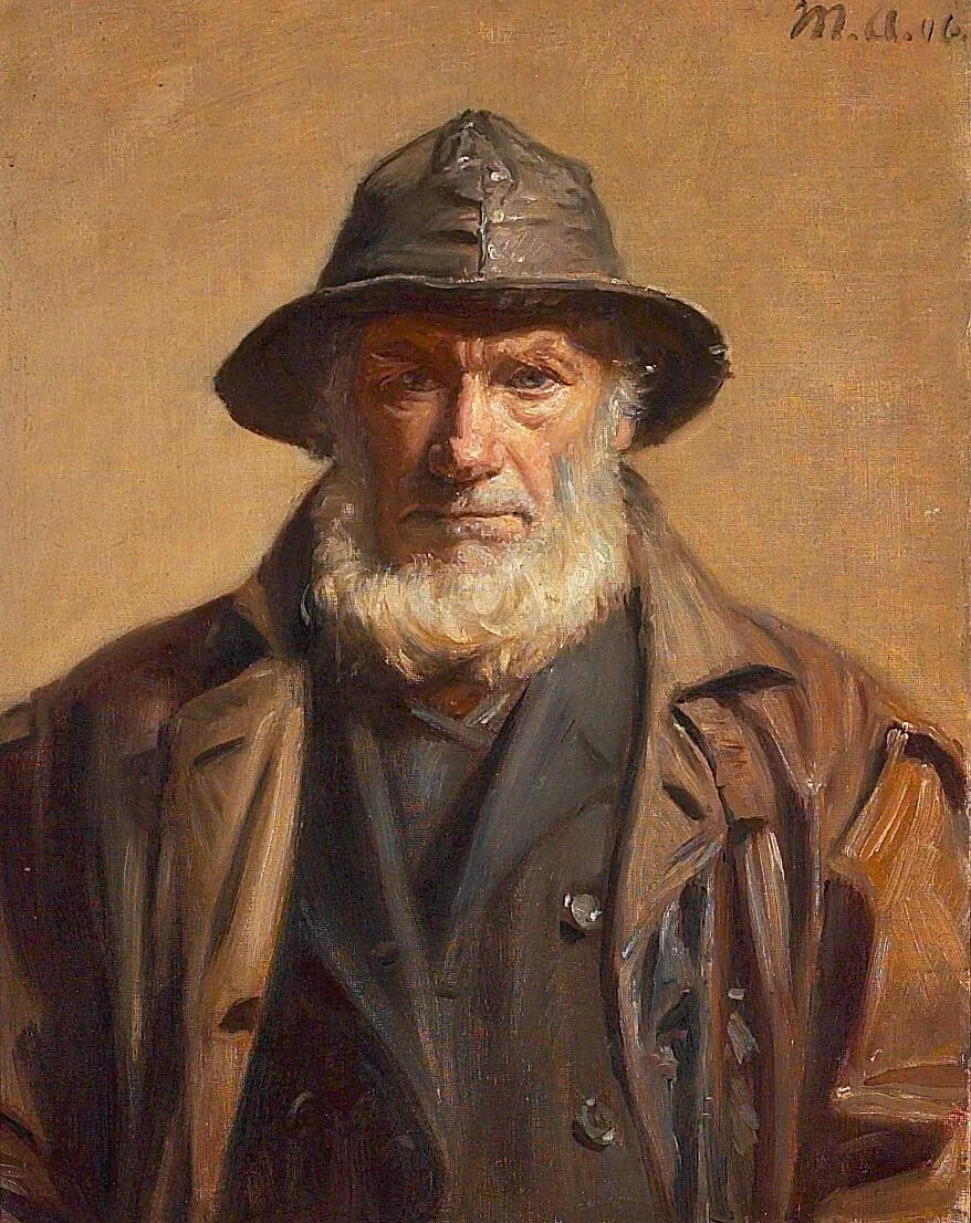Portrait d'un pêcheur de Skagen. - Michael Peter Ancher