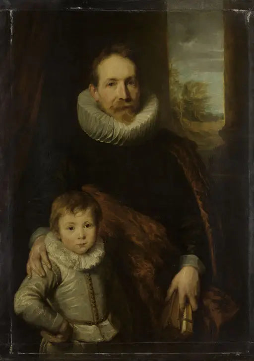Portrait d'un père et fils fils - Antoine van Dyck image 1 copie peinte à la main à l’huile