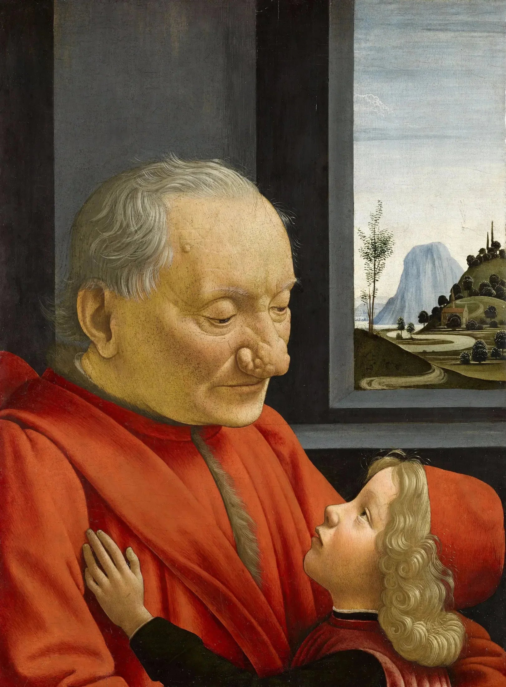 Portrait d'un vieillard et d'un jeune garçon - Domenico Ghirlandaio image 1 tableau peint à l’huile sur toile