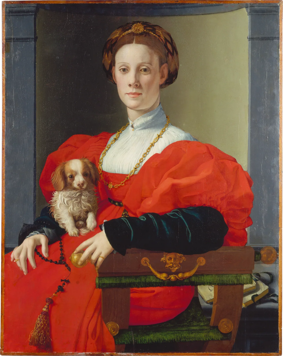 ภาพเหมือนหญิงสาวกับสุนัขคู่ใจ - Bronzino