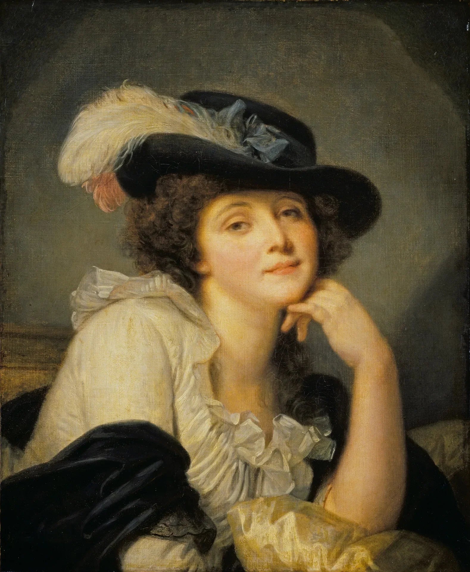 Portrait d'une dame, dit auparavant à tort Portrait de Sophie Arnould - Jean-Baptiste Greuze image 1 reproduction artisanale de tableau