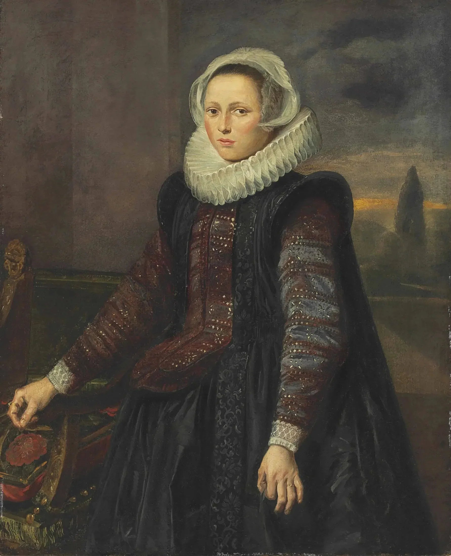 Portrait d'une dame - Frans Hals image 1 reproduction artisanale de tableau