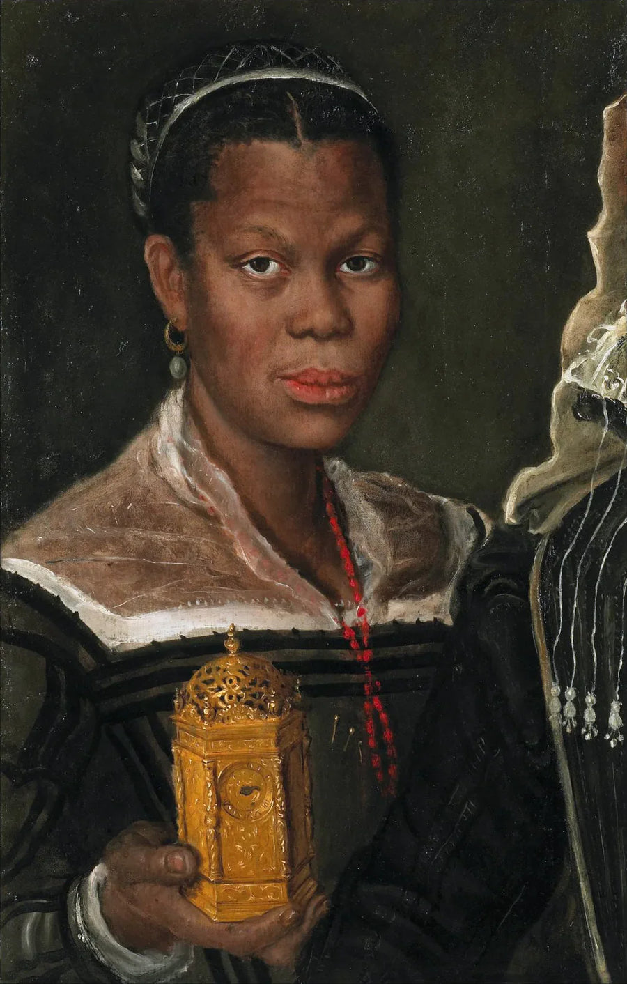 ภาพเหมือนหญิงชาวแอฟริกันถือ นาฬิกา - Annibale Carracci