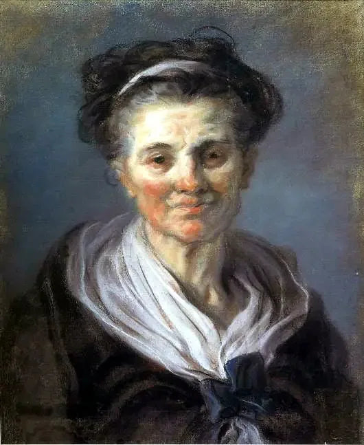 Portrait d'une femme âgée - Jean-Honoré Fragonard image 1 reproduction de peinture à l’huile