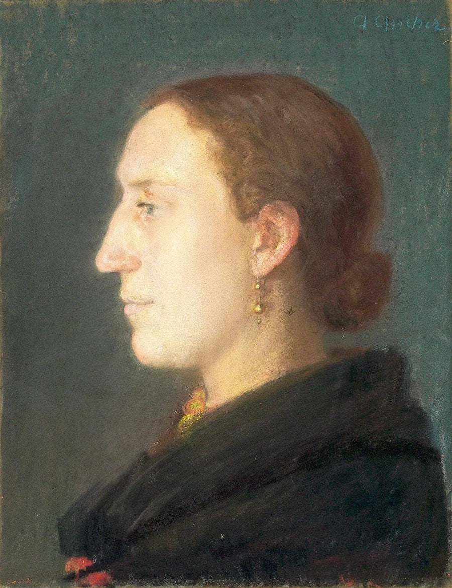 ภาพเหมือนหญิงนั่งหันหน้าเข้าหา กลับด้านขวา - Anna Ancher